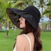 Защита от ультрафиолета, летняя солнцезащитная кепка, складная солнцезащитная шляпа-ведро, легкая, с большим козырьком, женская солнцезащитная шляпа