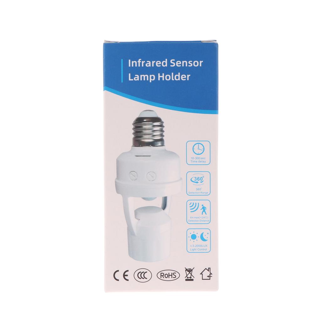 360 градусов датчик движения индукции человека патрон лампы Ac85-265V реле задержки времени E27 держатель гнезда адаптер