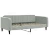 2 in 1 Pull Out Daybed with Drawers Light Gray 100x200 cm Velvet