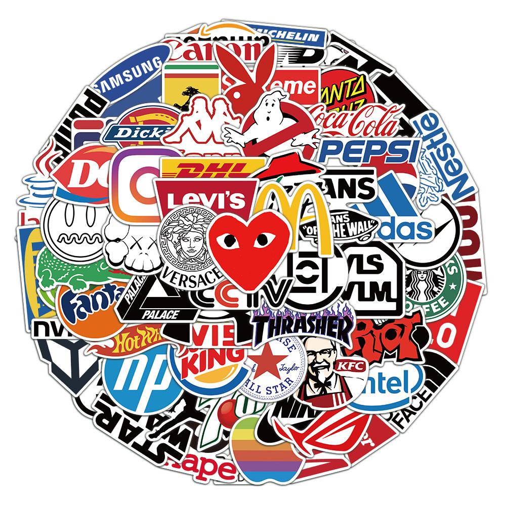 Стритвир Лого Стикеры: Набор из 70 штук для чемоданов, шлемов, мотоциклов и электромобилей