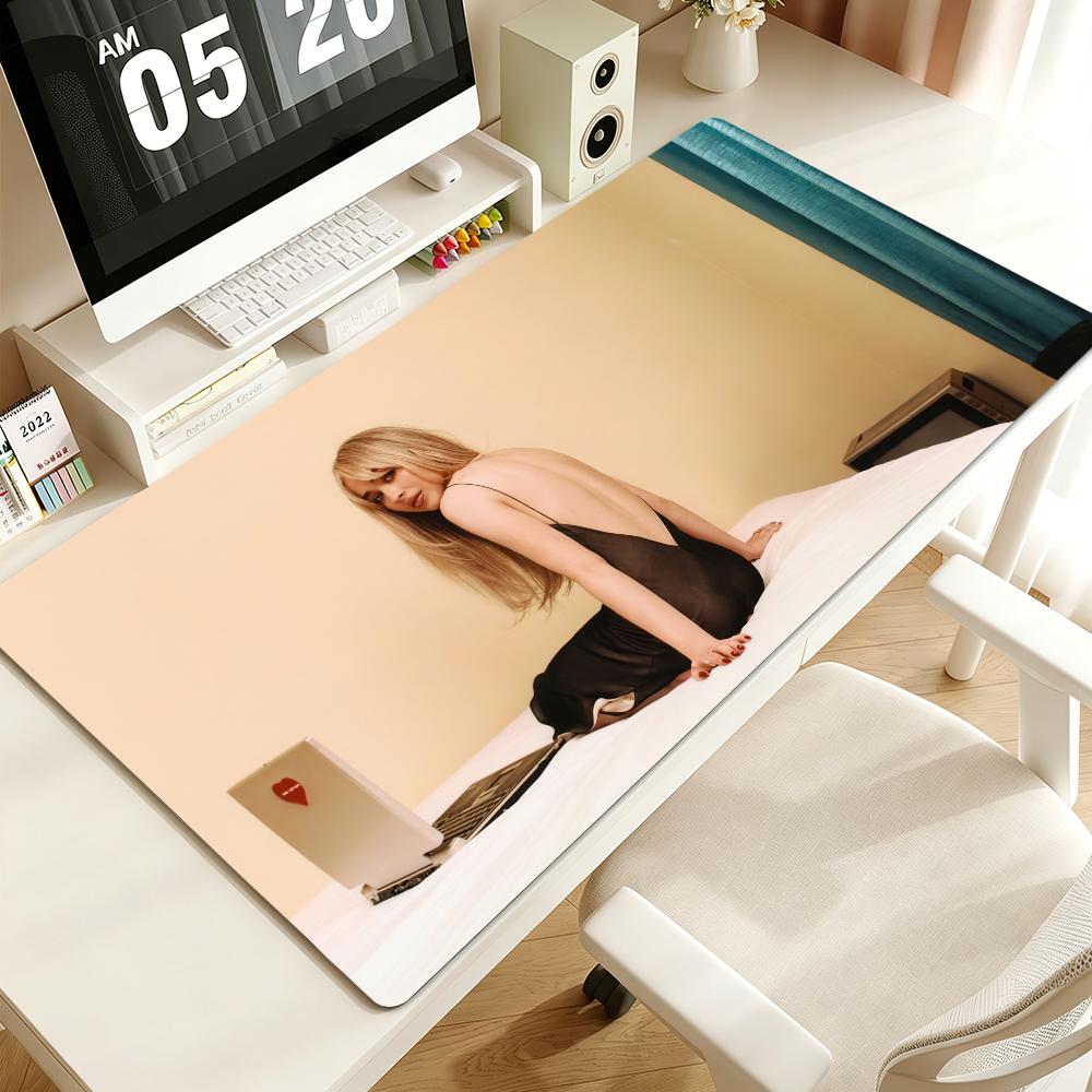 Singer S-Sabrina C-Carpenter Short n Sweet S Non-slip Thickened MousePad Student Cushion Large Writing Gaming Lockedge Office