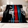 Martini Racing Team Customizable name outdoor blanket soft cozy and warm Multi-purpose office blanket outdoor camping and travel blanket all