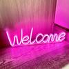 Welcome Neon Sign Wall Art Sign Light Up Light for Restaurant Bar Business Storefront Home Door Window Glass Door Decor Lamp