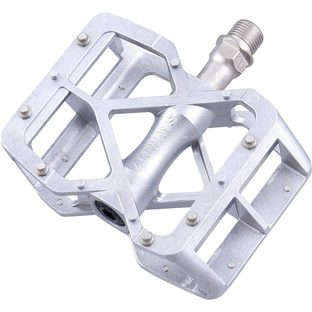 MKS Allways Silver Aluminum Bicycle Pedals for Mountain Bikes