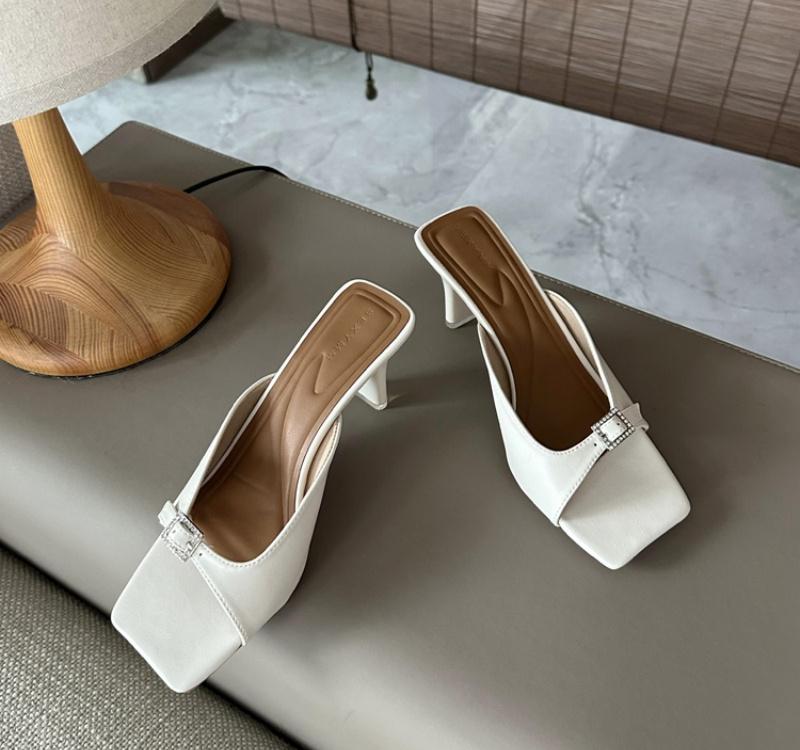 Танцуем Летняя Мода Женские Тапочки Слипоны Женские Сандалии Тонкий Высокий Каблук Уличные Платье Шлепанцы Обувь Флип-Флоп Мухер