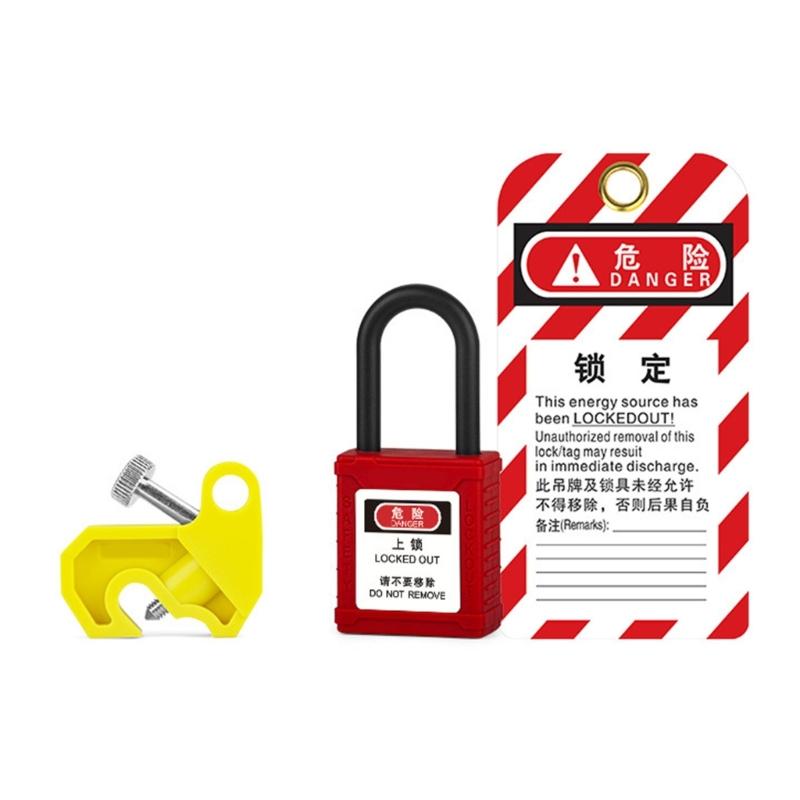 Manual Install Circuit Breaker Lock High Strength Circuit Breaker Lockout For Industrial Energy Isolation Safety