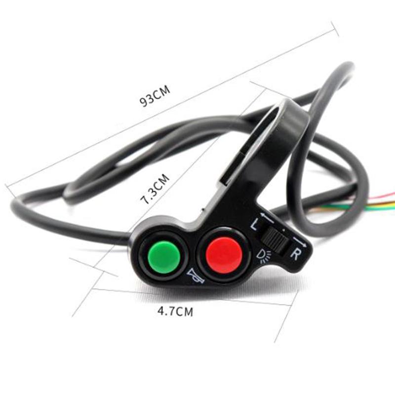 7/8" Motorcycle Handlebar Switch Engine Electric Start Horn Light Push Button