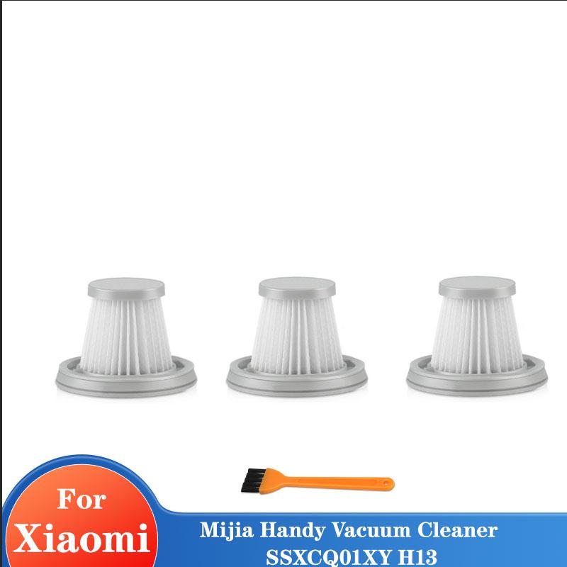 Hepa Filter For Xiaomi Mijia Handy Vacuum Cleaner SSXCQ01XY H13 Spare Parts Home Car Mini Wireless Replacement Part Yellow Brush