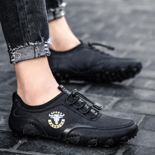 Mens Casual Leather Moccasins Shoes Flat Loafers Shoes Handmade Driving Dress Shoes