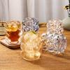 Iridescent Bubble Glass Candle Holder, Vintage Textured Vase for Home Decor & Wedding Centerpieces