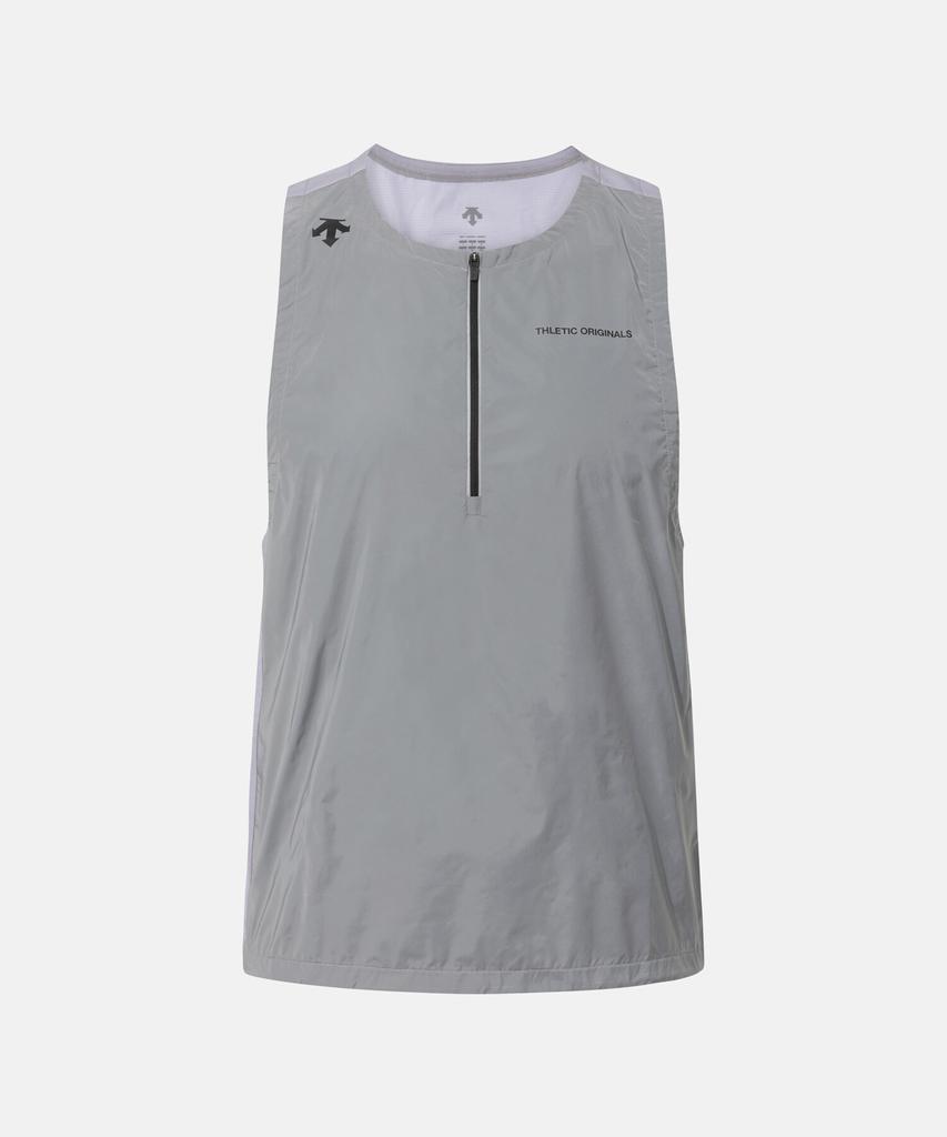 Жилет Descente для бега, светоотражающий, легкий, тканый, серебристый Sr121Rve11