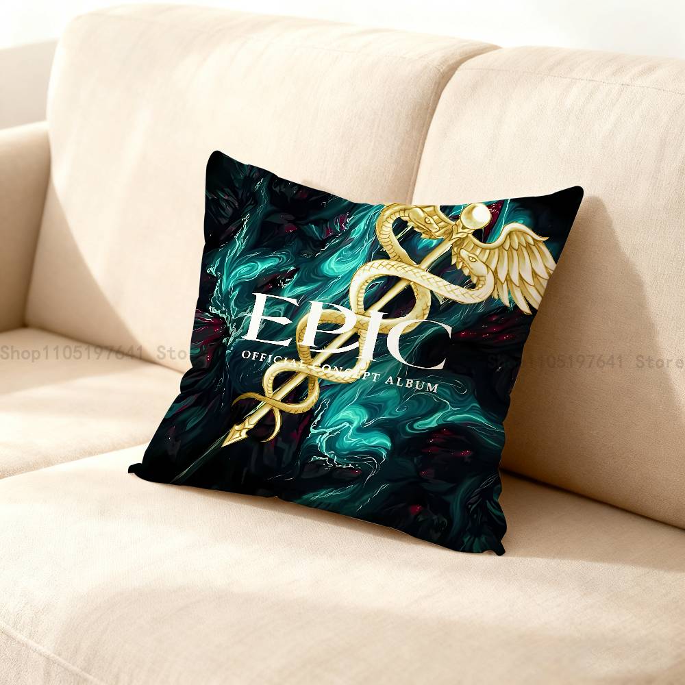 Music E-Epic The Musical Anime Celebrity Merchandise All-Match Printed Pillow Case Sofa Car Office Room Decoration Protector