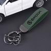 Vintage Leather Car KeyChain 360 Degree Rotating Key Ring For Skoda Octavia Rapid Scala Karoq Kamiq Fabia Superb Kodiaq fsvr64