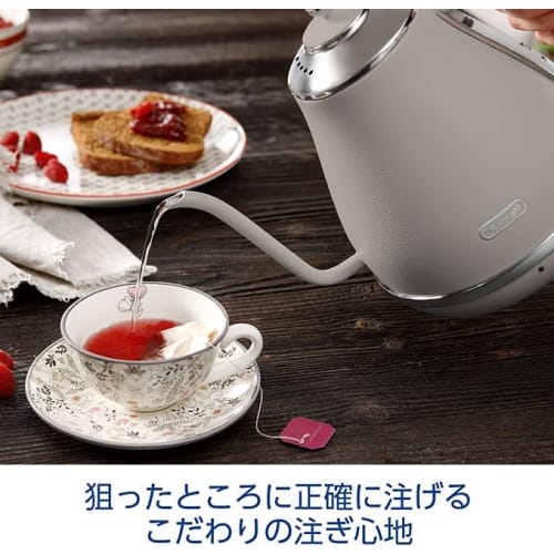 Электрический чайник для кофе De'Longhi Icona KBOE1230J-BG с регулировкой температуры, капельный механизм из нержавеющей стали, 1,0 л, одно нажатие, 5 настроек температуры, 20 минут