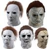 Terror Halloween Michael Myers Masks With LED Glow Horror Latex Full Head Headgear Scary Face Cover Masquerade Party Supplies