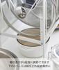 Yamazaki Jitsugyo 5593 Under Sink Height Adjustable Pot Lid Frying Pan Storage 2 Approximately W52 X D26 X Handle Tower Frying Pan Rack with 7 Parts