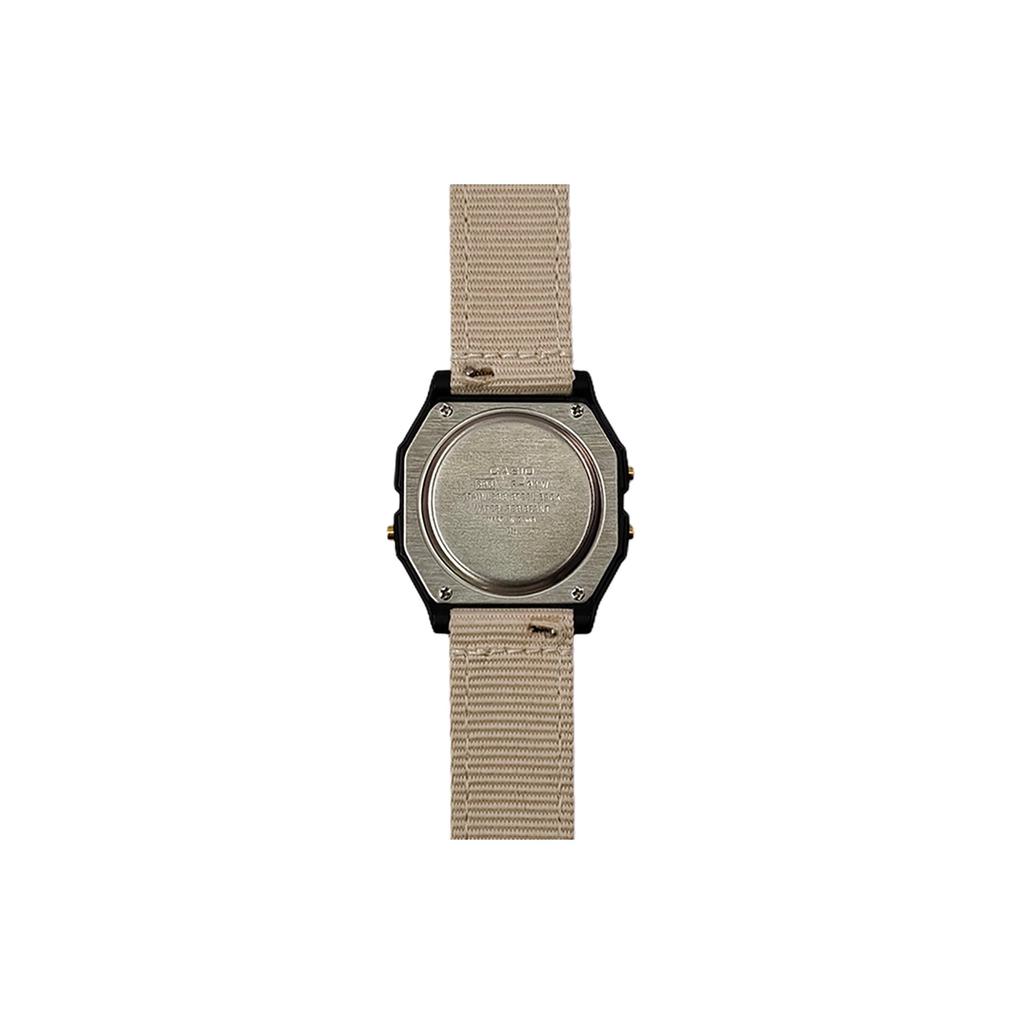 Casio Коллекция Custom Часы с кварцевым механизмом и нейлоновым ремешком Мужские часы Черный циферблат F-91WG-9(Watch5--)