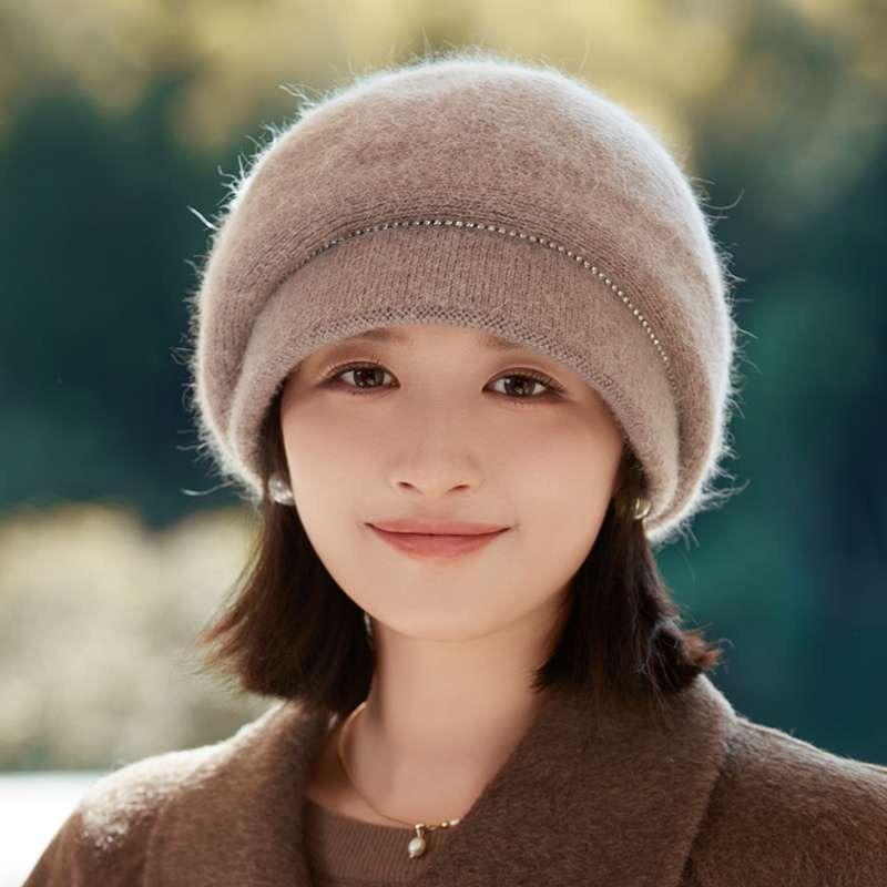 Женская уютная шапка-бини Теплая, ветрозащитная и стильная для осени/зимы Зимняя велосипедная шапка из флиса Утепленная теплая шерстяная шапка Защита ушей Вязаная шапка