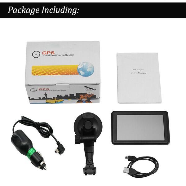 5-дюймовый спутниковый навигатор для автомобиля HGV GPS-навигация Портативные POI Глобальные карты Обновления автомобильного GPS Глобальная карта 20 ГБ