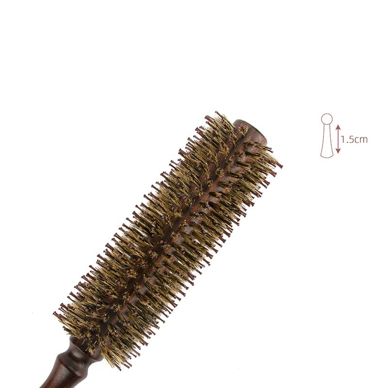 Straight Twill Hair Round Roller Wood Hair Brush Boar Bristle Nylon Hair Comb Anti Static Brush Blowing Curling Diy Hairdressing