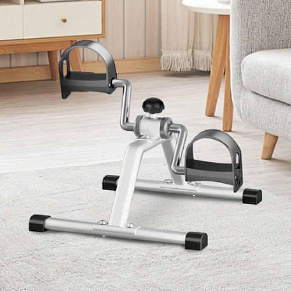 Мини Складной Педальный Тренажер с Регулируемым Сопротивлением Велосипед для Занятий Под Столом Стационарный Велотренажер для Домашних Тренировок