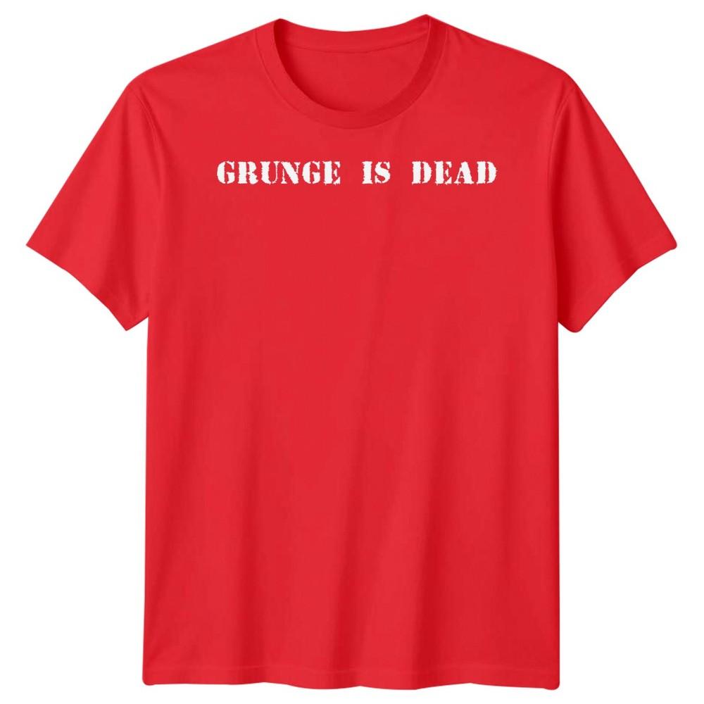 Музыкальная футболка Grunge Is Dead унисекс с графическим принтом в винтажном стиле