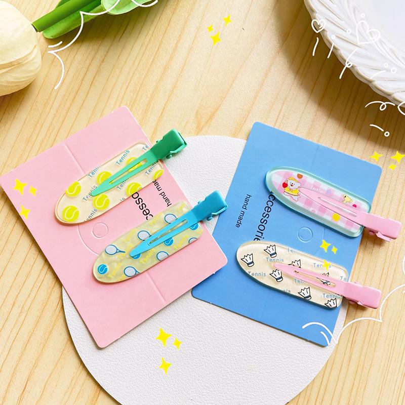 2-Pack Juice Series Hair Clips for Girls, Invisible Clips, Duckbill Clips, Peach and Grape Hair Clips, Side Clips, Hair Accessories