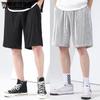 Летние брюки с пятью точками, брюки из искусственного шелка с кондиционером, мужские спортивные шорты, мужские свободные тонкие повседневные шорты больших размеров для полных