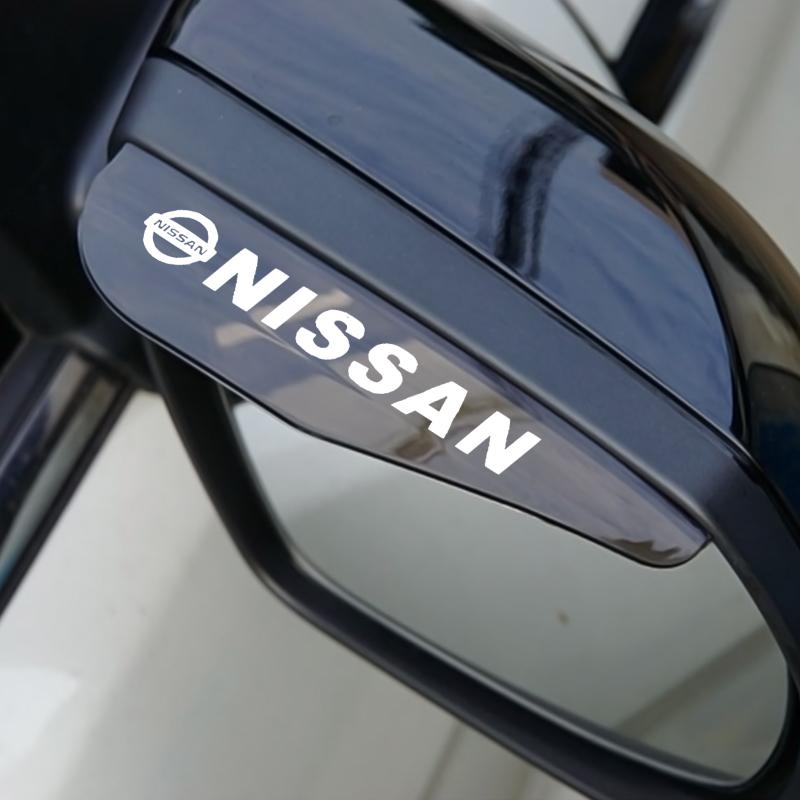 2 шт. Автомобильные боковые зеркала заднего вида Дождевая накладка Солнцезащитный козырек Защита бровей Для Nissan Nismo Tiida Sylphy Teana X Trail T30 T32 Almera Qashqai J10 J11