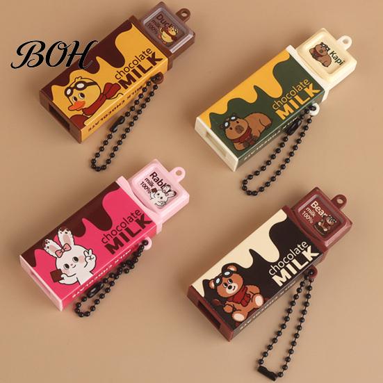 Portable Chocolate Fidget Toys Simulated Keychain Pendant, Snap Stress Relief Toy Hanging Decorative Accessory with Ball Chain, for Backpacks Handbags