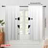 2pcs 2D Flat Printing Curtains Happy Sad Face Decide Polyester Without Electricity Holiday Decorations Use for Holiday Party