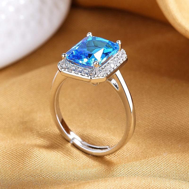 925 Sterling Silver Ring Open Adjustable Silver/Gold for Women Exquisite Student Girlfriend Jewelry Accessories Wedding Party