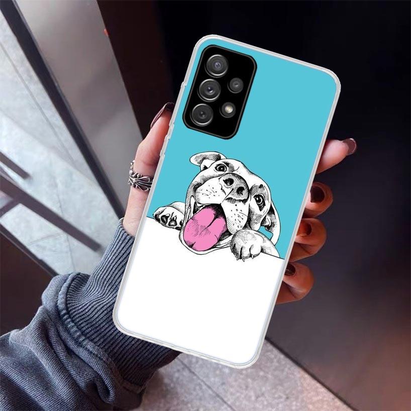 Pit Bull Lovely Dog Pitbull Phone Case For Samsung Galaxy A17 A57 A37 A16 A26 A36 A56 A15 A25 A35 A55 A14 A13 A54 A53 A34 A24 A3