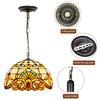 Винтажные подвесные светильники Средиземноморский барокко витражная подвесная лампа светодиодные кухонные осветительные приборы домашний лофт декор