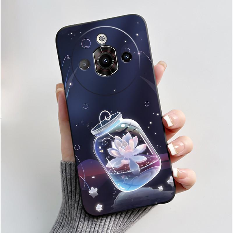 For ZTE Nubia Focus Pro 5G Case Z2351N Luxury Cute Heart Rabbit Soft TPU Silicon Matte Black Phone Casing Shockproof Back Cover