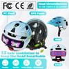 Bike Helmet Toddler Helmet for Boys Girls Youth with LED Lights Bicycle Helmets with Protective Gear Set Knee Elbow Wrist Pads