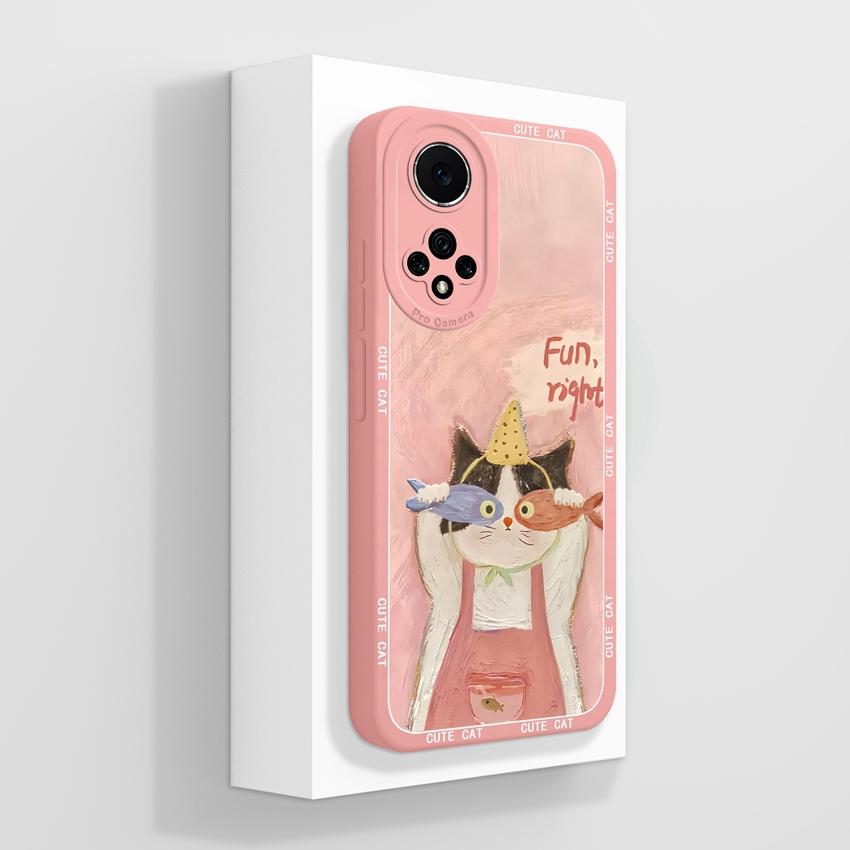 Для Huawei Nova 9 10 11 Pro Y60 Y72 Чехол для телефона Красивые акварельные цветочные узоры Жидкий силикон Защита от падений Премиальная защитная крышка Для Huawei Case