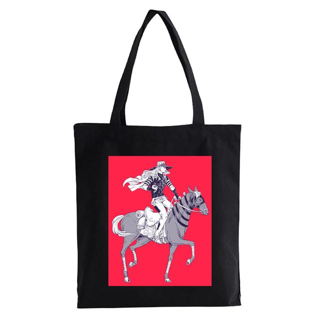 Сумка для покупок японского аниме JoJo Bizarre Adventure, манга, многоразовые женские холщовые сумки-тоут с принтом, эко-сумка, сумки на плечо для покупок