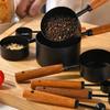 4/8 шт. мерные чашки из нержавеющей стали с деревянной ручкой, ложки, инструменты для выпечки, набор мерных ложек для кофе, аксессуары для барменских весов