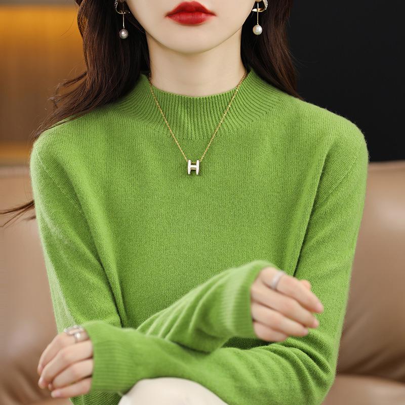 Женский свитер из 100% мериносовой шерсти, СОВРЕМЕННЫЙ НОВЫЙ зимний вязаный пуловер SAGA, осенний джемпер, женские вязаные топы с длинным рукавом