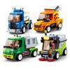 City Town Building Block City Great Vehicles Municipal Car Garbage Truck Light Repair Truck Road Sweeper Sprinkler Bricks Toy