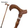 Flower Brown Wooden Fashion Walking Stick Decorative Vampire Cospaly Party Wood Walking Cane Halloween Mace Wand Crosier 93cm