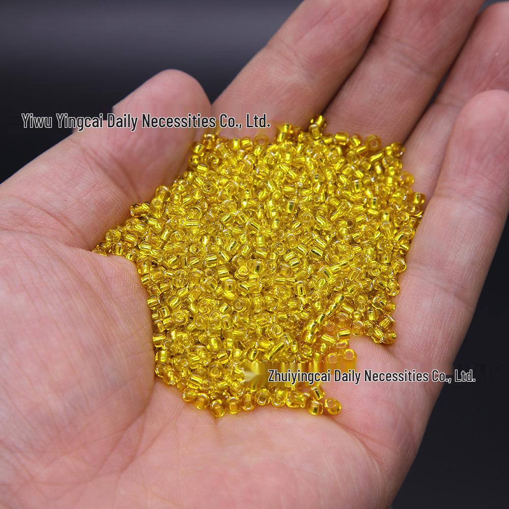 Silver-Filled Glass Rice Beads for DIY Earrings and Bracelets - 2/3/4mm