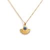 Minimalist Blue Eye Pendant Necklace Stainless Steel Geometric Jewelry  Wedding