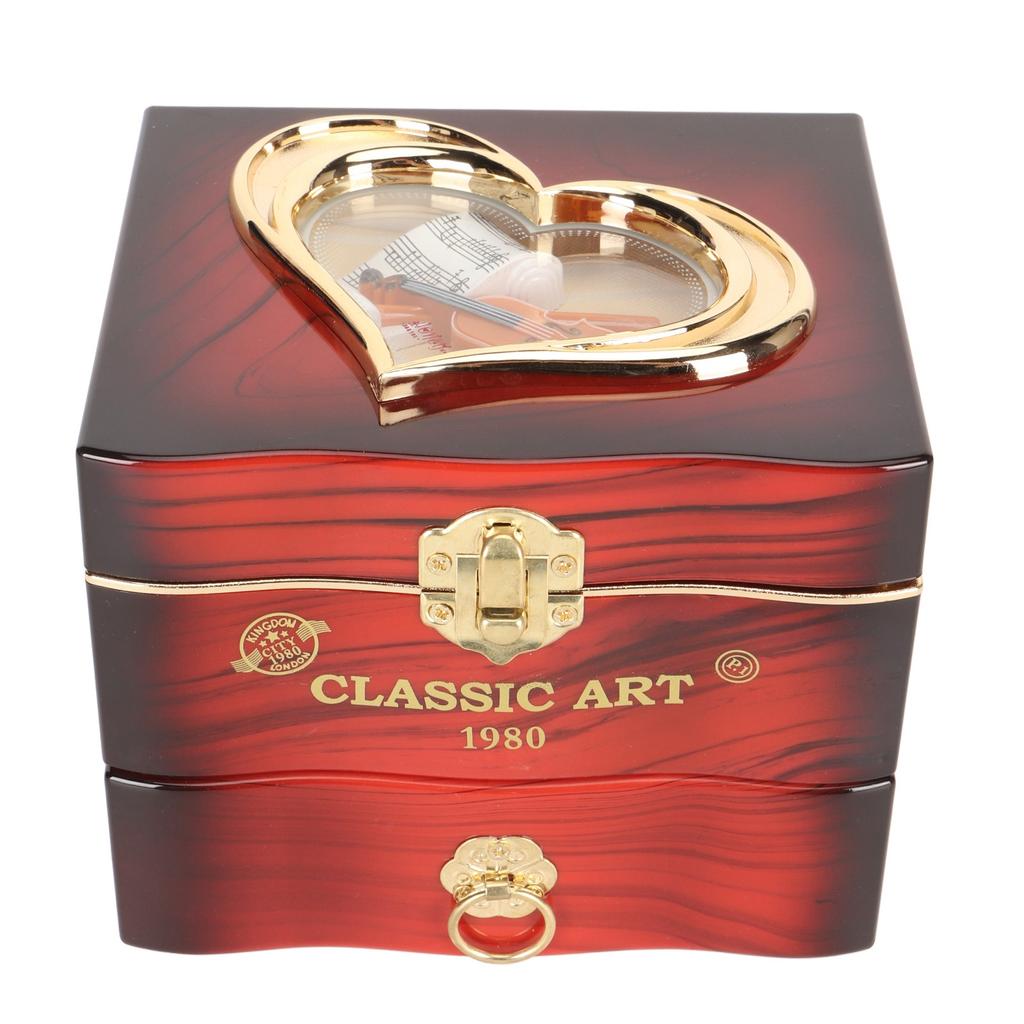Rotating Ballerina Dancer Music Box Nostalgic Elegant Dancing Girl Musical Jewellery Box for