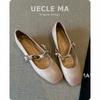 Super Soft Lambskin~ Retro Single Shoes Women's Thick Heels Are Beautiful and Not Tired Shoes Medium Heel Mary Jane Shoes