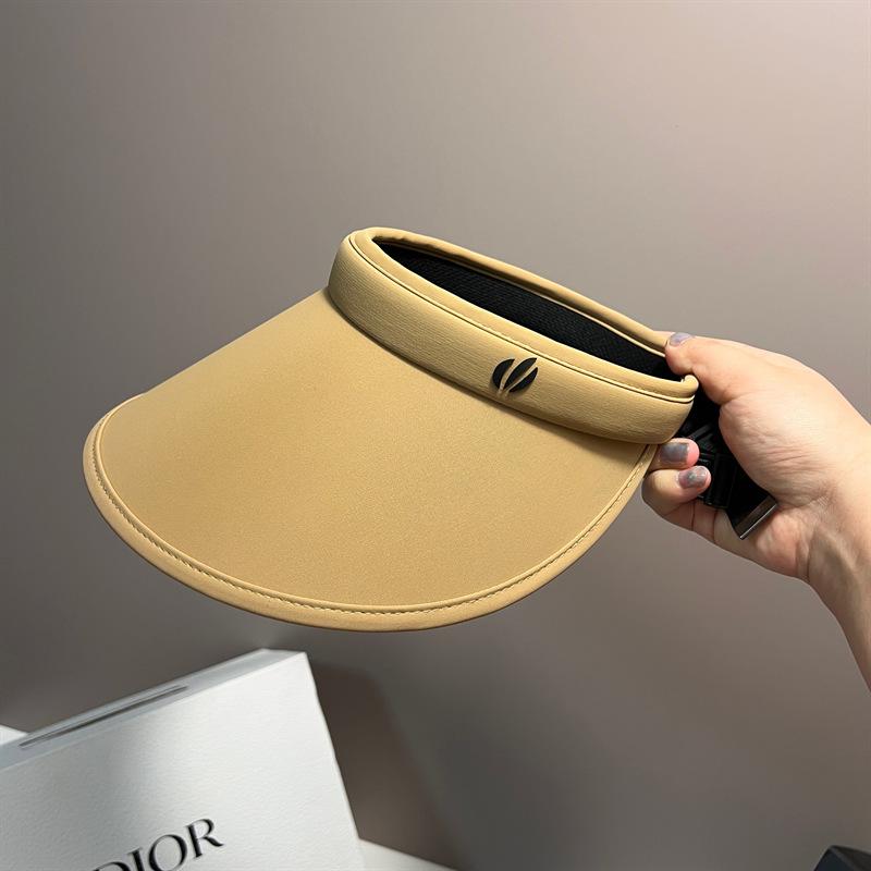 New ice silk empty top sun hat women's fashion versatile sun protection hat summer casual sun protection UV protection short brim