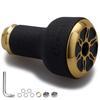 HEIGHTEN 24mm Reel Handle Compatible with Shimano and Daiwa Type A and Daiwa Type Gold Knob, TPE, 10g, (Shimano S), (425)