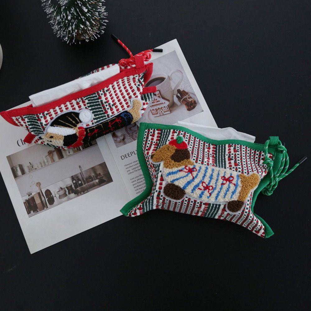 Рустикальный стиль Такса Коробка для салфеток Подвесной чехол для бумажных салфеток Высококачественная сумка для бумажных полотенец Кухня