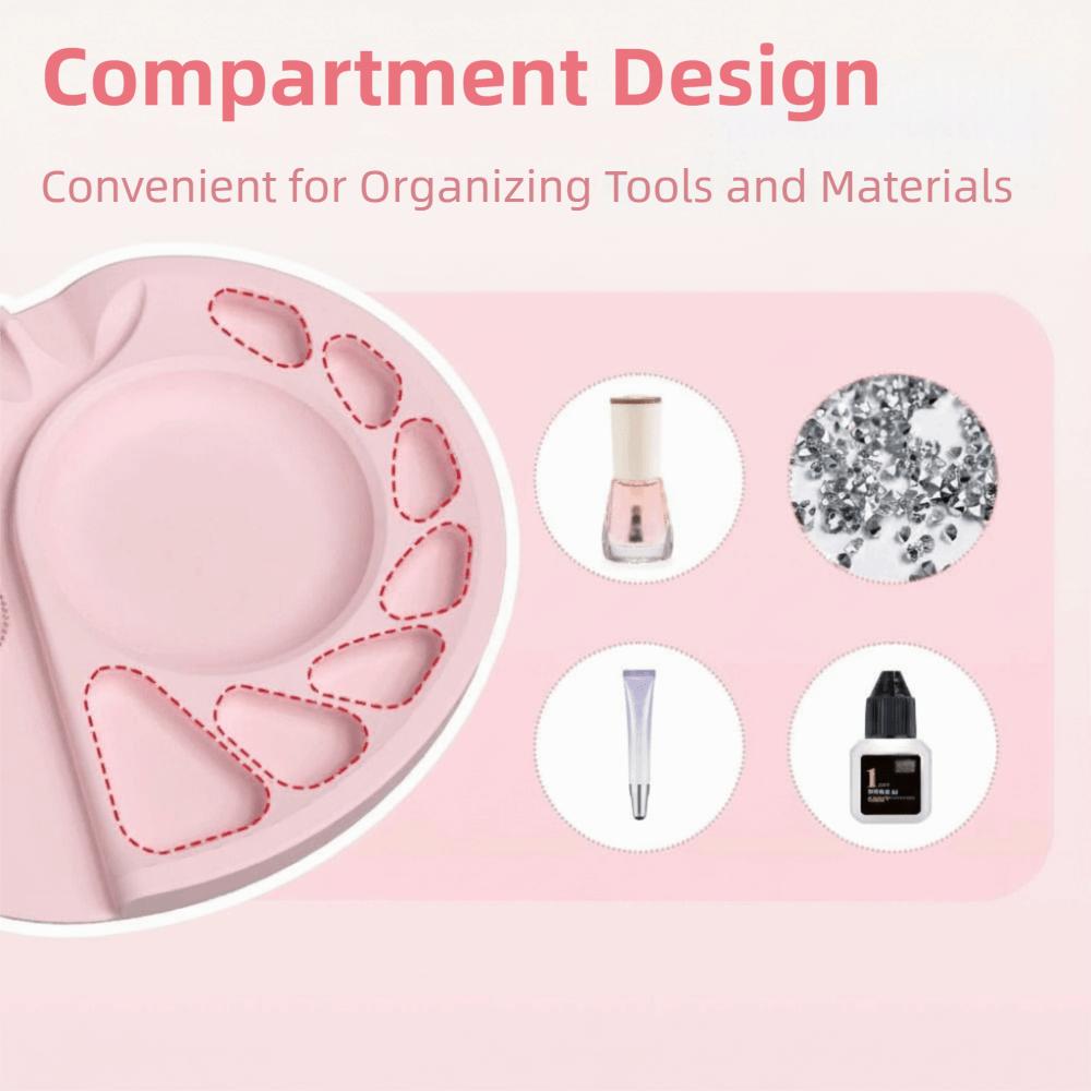 Portable Silicone Makeup Mat Reusable Nail Art Gel Pad Foundation Palette Painting Teaching